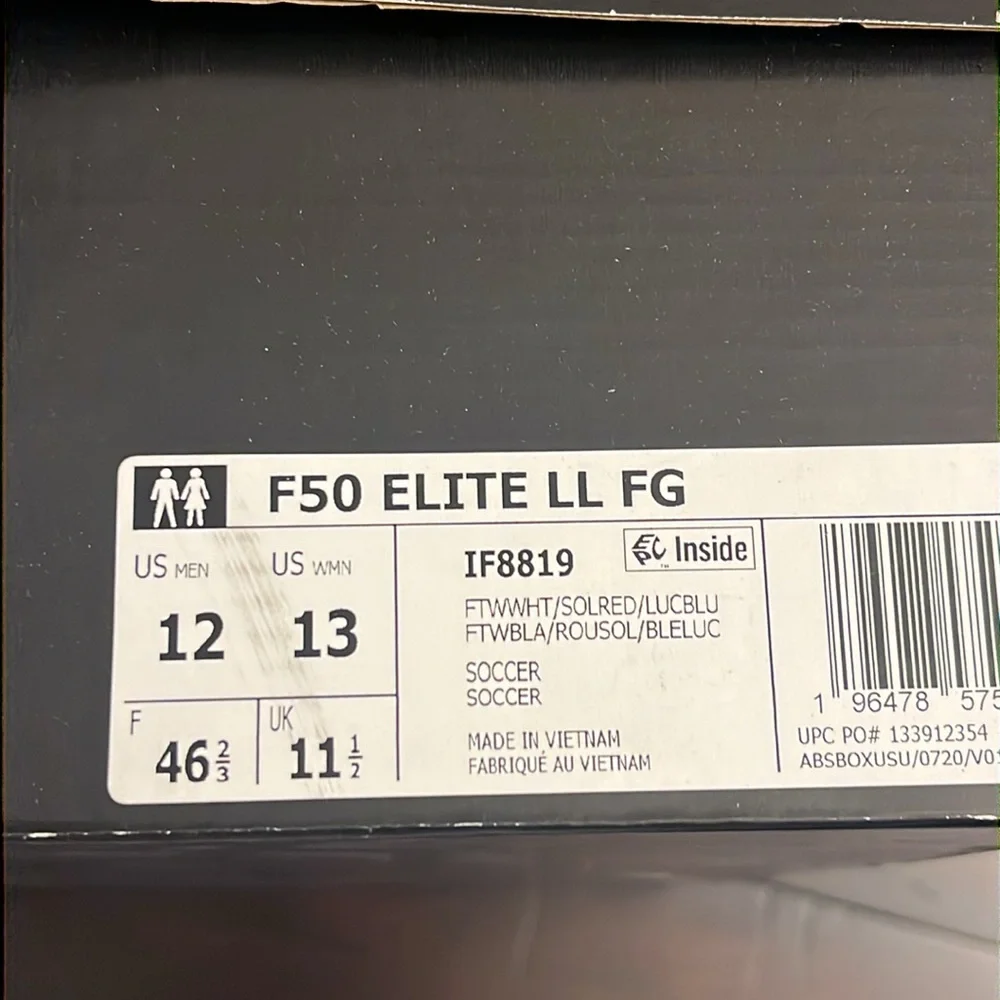Adidas F50 Elite LL Laceless FG Soccer Cleats Shoes new IF8819 Men’s Size 12